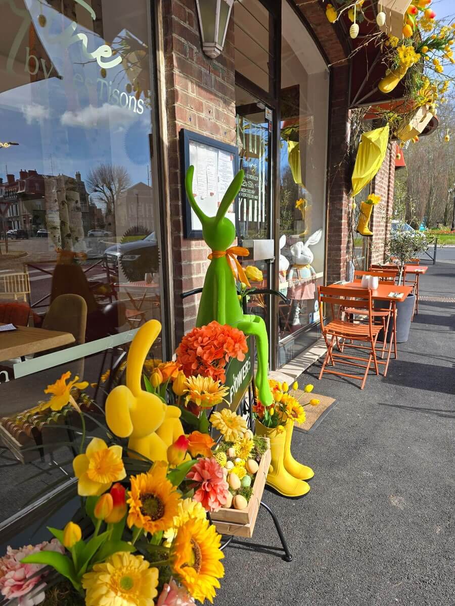 Terrasse restaurant Dame Martine Pâques 2026